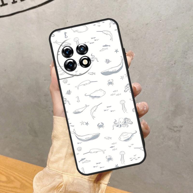 Baby Whale Case For OnePlus 15 R 13 13R 13T 12 11 10R 10T 8T 9 10 Pro Nord CE 5 4 2 3 Lite N20 N30 Cover