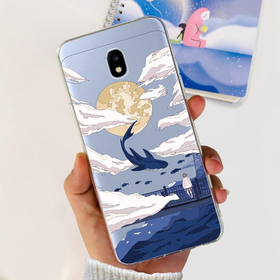Case For Samsung J3 J5 J7 2017 Cover Cute Cartoon Cat Fashion Flowers Back Cover For Samsung Galaxy J7 2017 Phone Case