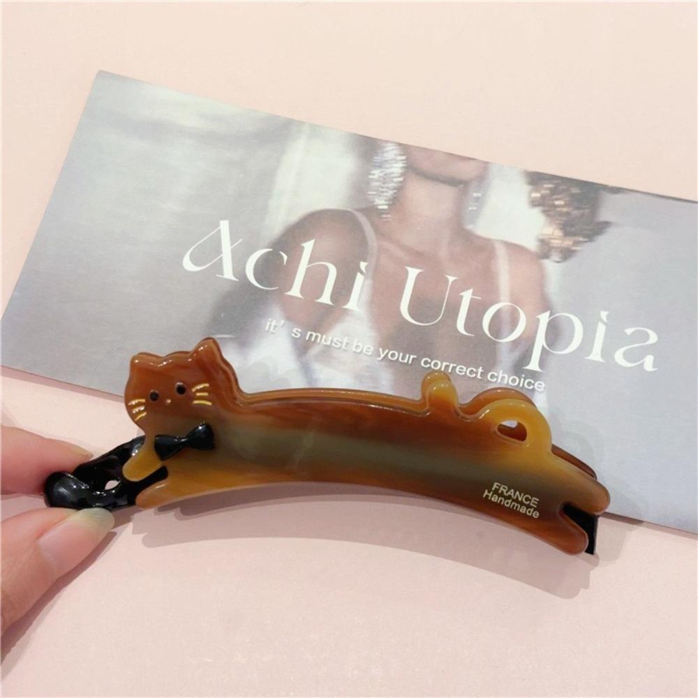 Pet Acetate Cat Hair Clip Cartoon Hairpin Cute Vertical Clip  Girl