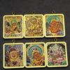 Yellow Jambhala Mahakala Thangka Pendant - Hand-painted Tibetan Gau with Eight Guardian Wealth Deities.