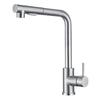 304 Stainless Steel Rotatable Kitchen Faucet with Pull-out Spray for Hot and Cold Water
