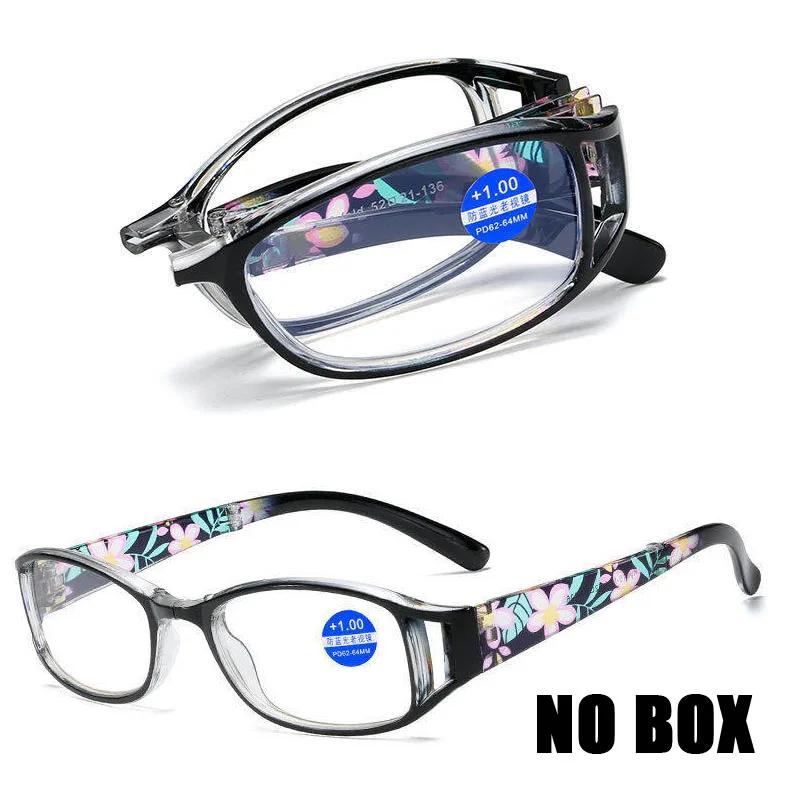 Folding Reading Glasses Women Men Anti-Blue Light Portable Magnifying Presbyopia Eyewear +100 +150 +200 +250 +300 +350 +400