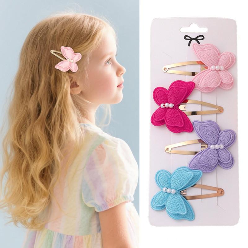 Cute Butterfly Hairpins Set Children Girls Kids Hair Clips Bobby Pins Barrettes Accessories Hairgrip Headwear Headdress Ornament