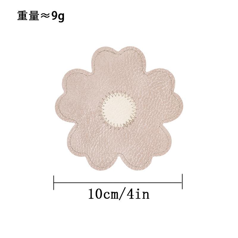 ins spring and summer explosion flower leather placemat thermal insulation waterproof oil-proof thermal insulation mat dining table mat petal coaster