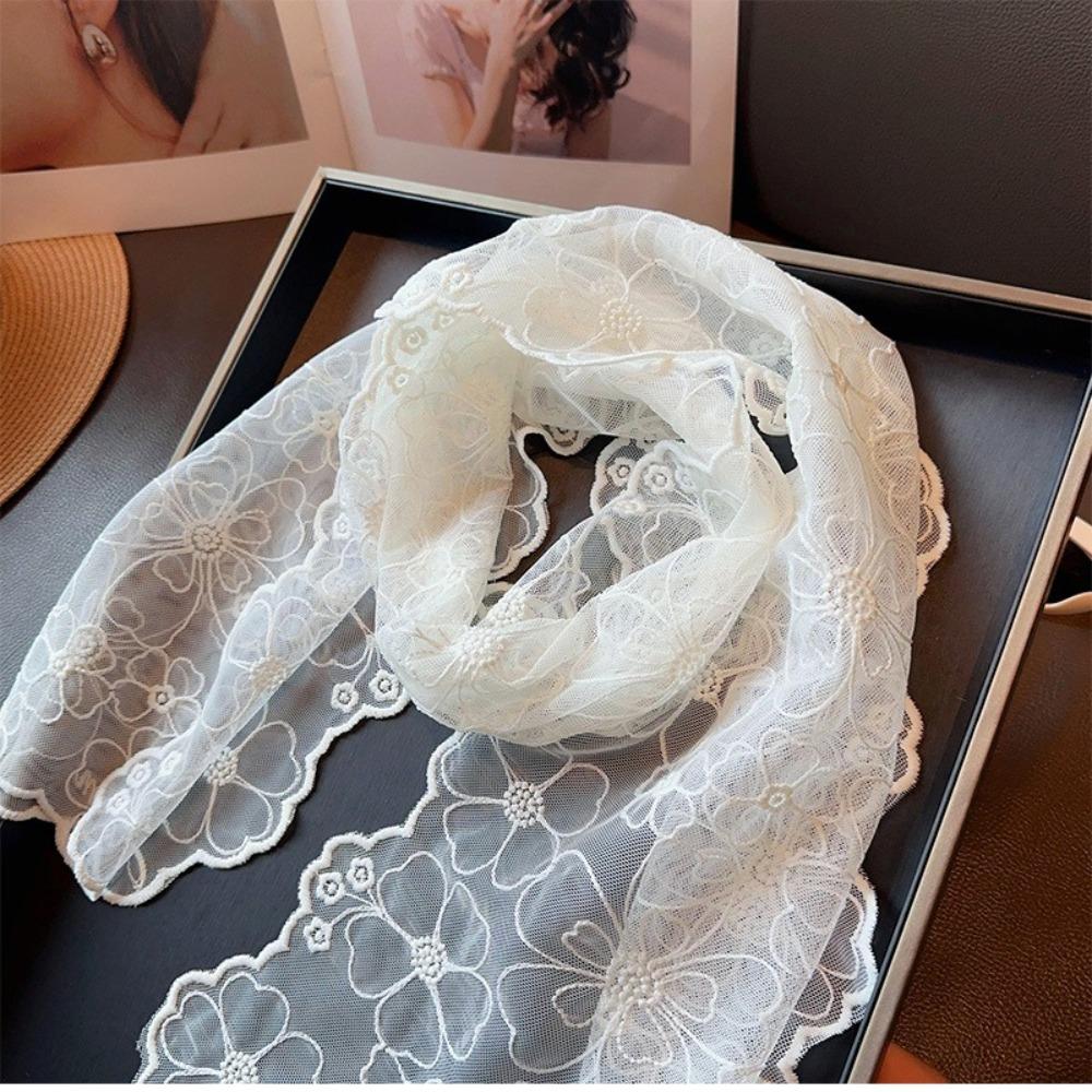 Langer Sommer-Sonnenschutzschal Koreanische Version Damen Kopftuch Lässiger Damen Spitzenschal
