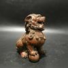 Chinese Antique Boxwood Hand Carved Lion Statue Home Decor Sculpture Art Gift