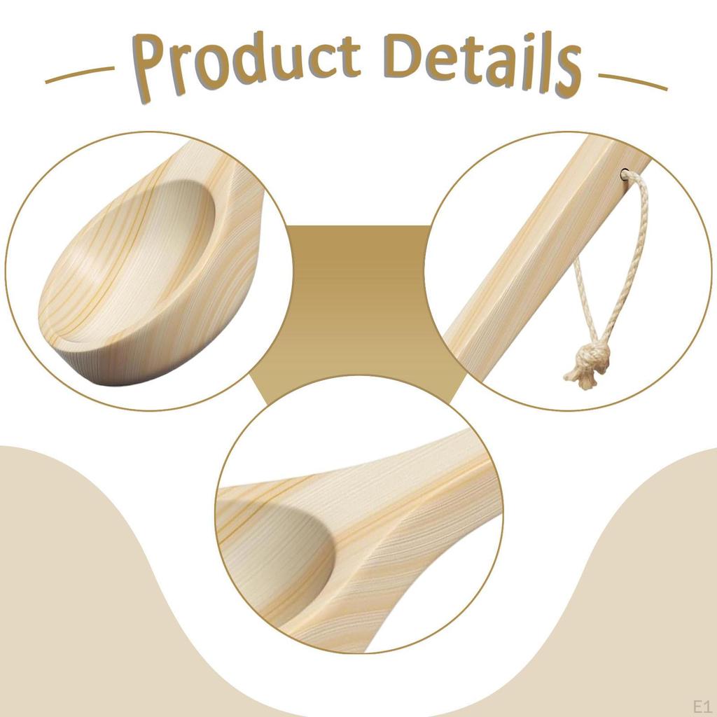 Vattenhävsked Bastukladd Badtillbehör Handgjord Ergonomisk Praktisk Trä