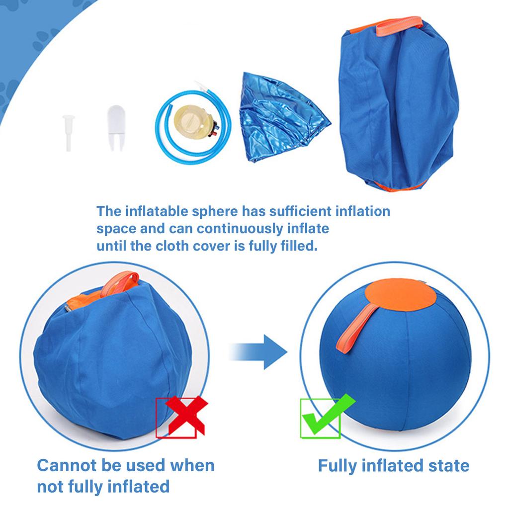 Großer aufblasbarer Hundespielball für Outdoor-Spaß und Training Hochbelastbares interaktives Hüpfspielzeug für das Spielen im Garten