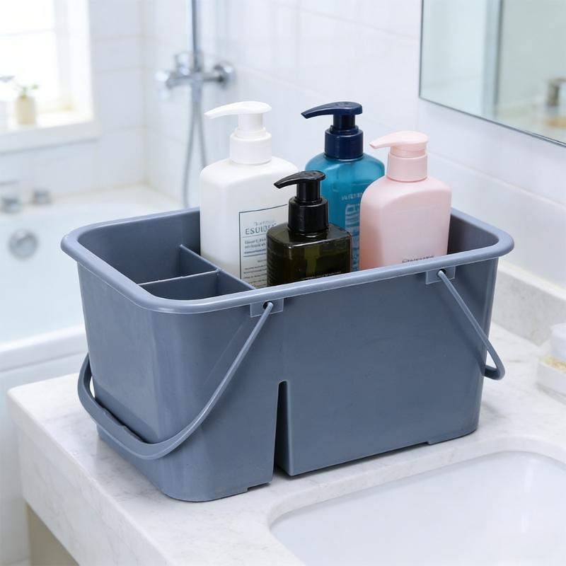 Heavy Duty ABS Plastic Tool Bucket With 4 Section And Comfortable Handles For Workshop Or Home Use Tool Organizers Basket