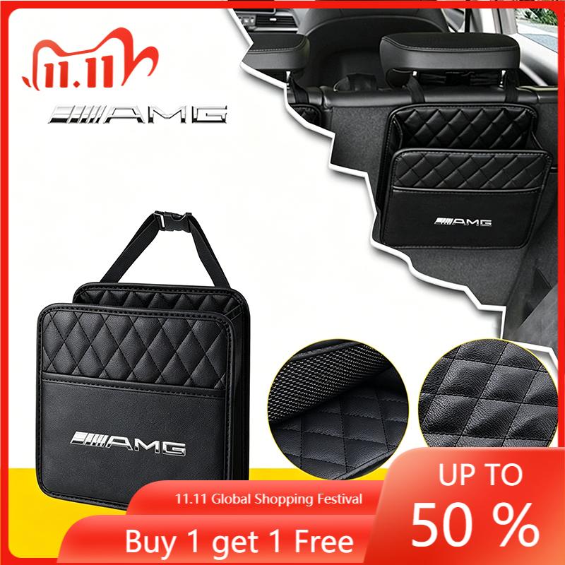 Car Storage Bag Multi-function Seat Back Storage Pocket Suspension Stickers For Mercedes-Benz W166 W212 W204 C E ML GL GLK Class