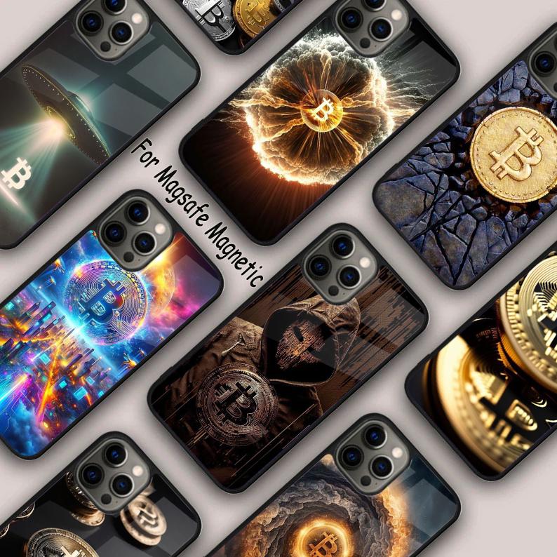Crypto Currency Bitcoin BTC Magnetic Phone Case For APPLE iPhone 17 Air 16 14 13 12 Pro Max 15 Plus Charge MagSafe Cover