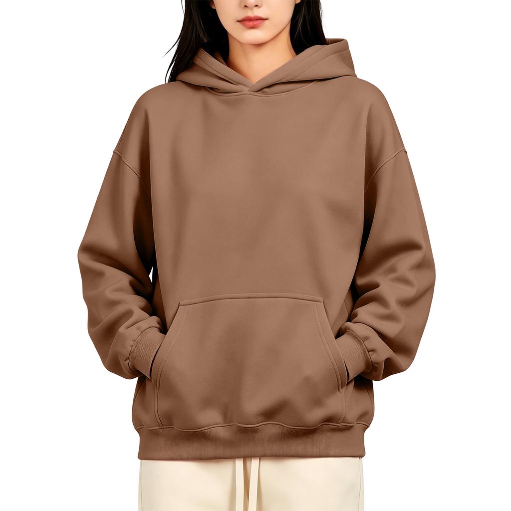 Damen Kapuzenpullover mit Tasche, Farbiger Pullover
