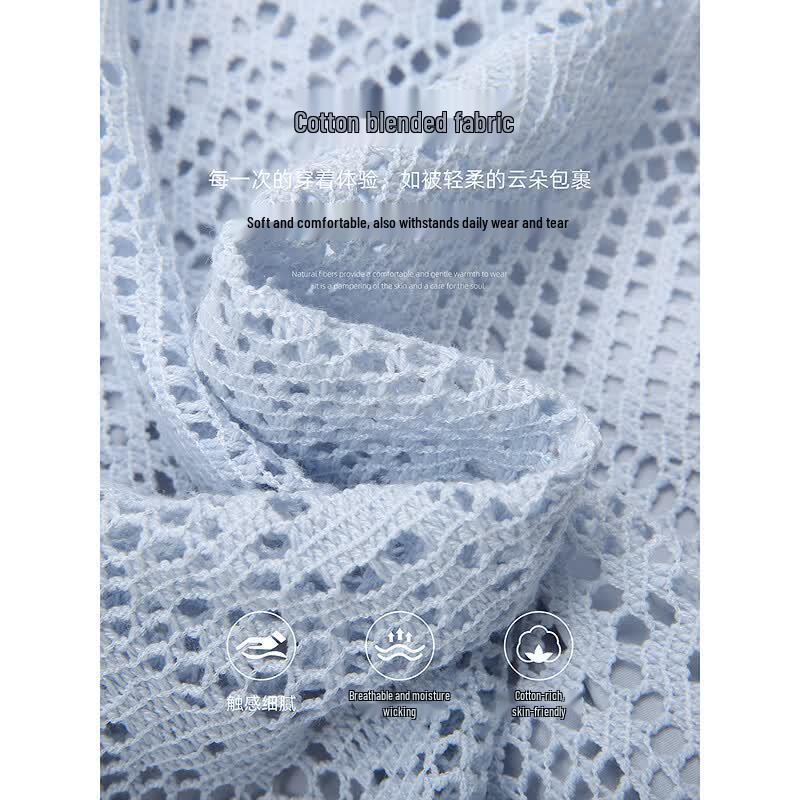 Embroidered Lace Hollow Out Vest Jacket