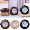 Small Clock Wood Alarm Clock with Arabic Numerals, Quiet and Elegant