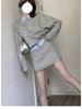 Autumn 2025 College-Style Women's Outfit: High-Sense Sweatshirt & Short Skirt Set