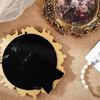 Elegant Baroques Resins Photo Frame with Antique Design Vintage Round Golden Picture Frame Wall Hanging or Desktop