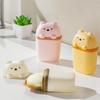 Portasapone portatile a forma di orso dei cartoni animati, scatola di immagazzinaggio sigillata, impermeabile, da viaggio, per la casa, il bagno, il campeggio, la scatola di immagazzinaggio portatile