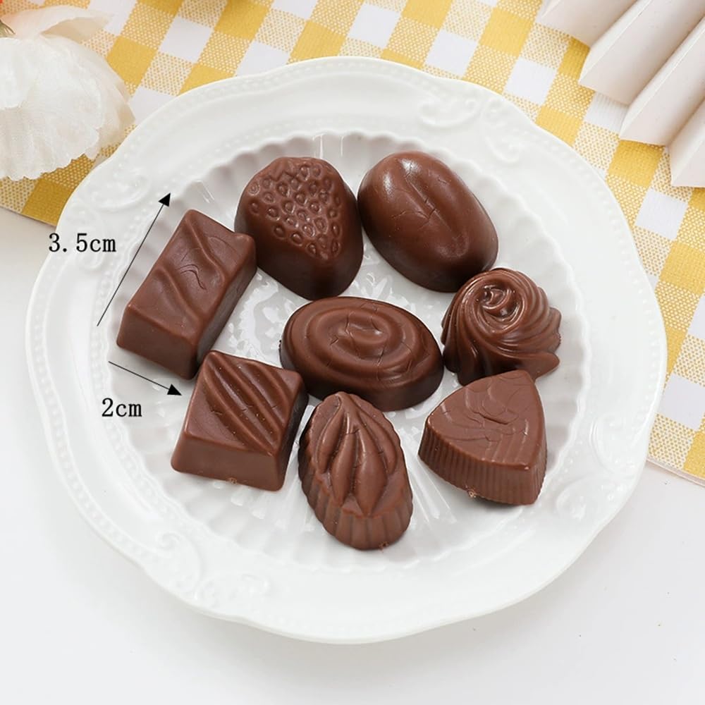Fake Chocolate and Food Samples for and White 3 Colors x Set of 24 [Shinwa Hiroba] Candy, White, Black, Brown, Decoration, Christmas, Valentine's Day,