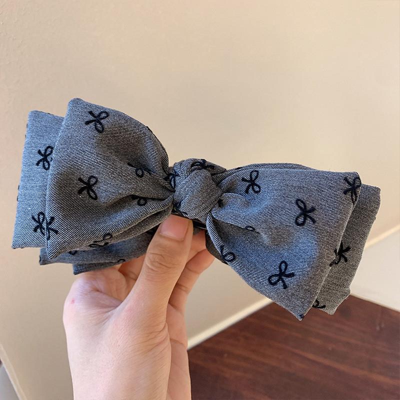 French Retro Bow Claw Clip Women'S Back Of The Head Ponytail Clip Hair Accessories