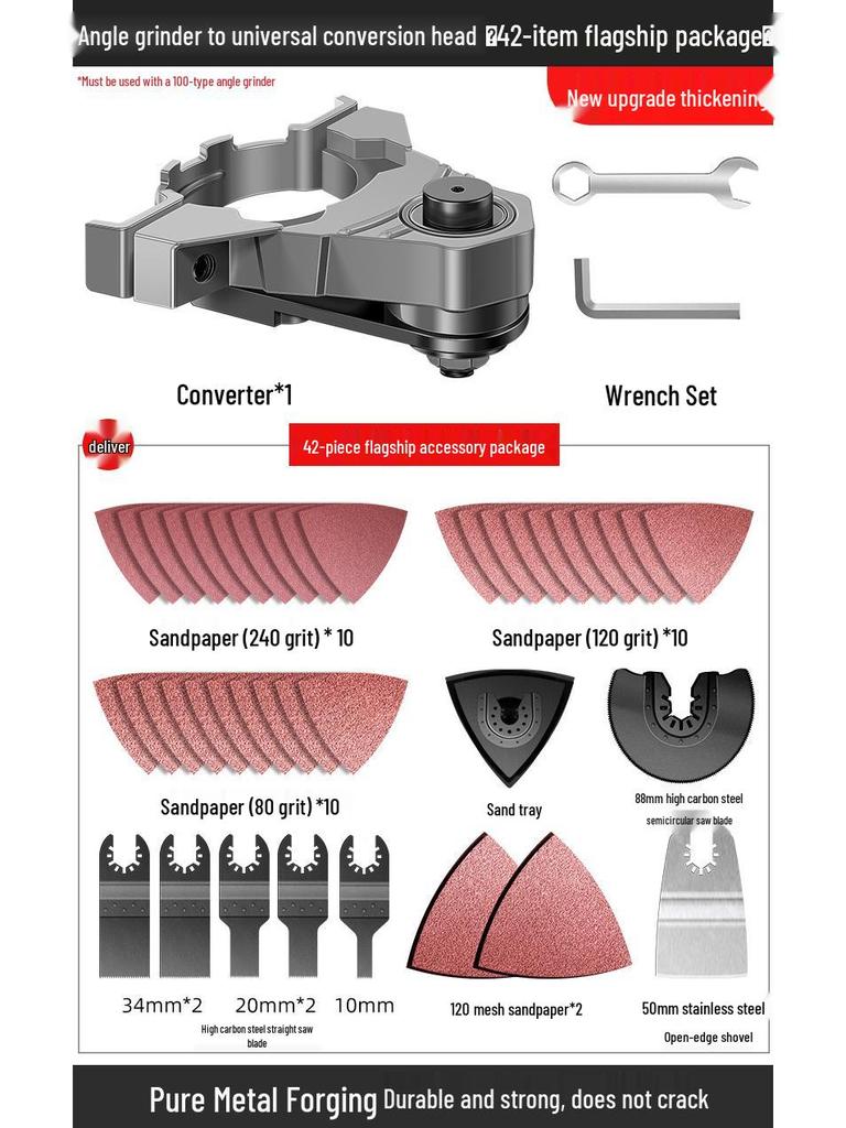 Universal Angle Grinder Adapter for Woodworking and Grooving
