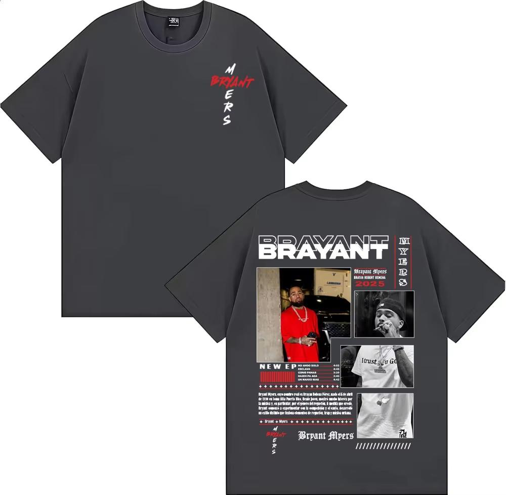 2026 Rapper Bryant Myers Unisexs Shirt Album Graphics Summer Womens Y2k Hip Hop Oneck Rock Streetwear Tshirt