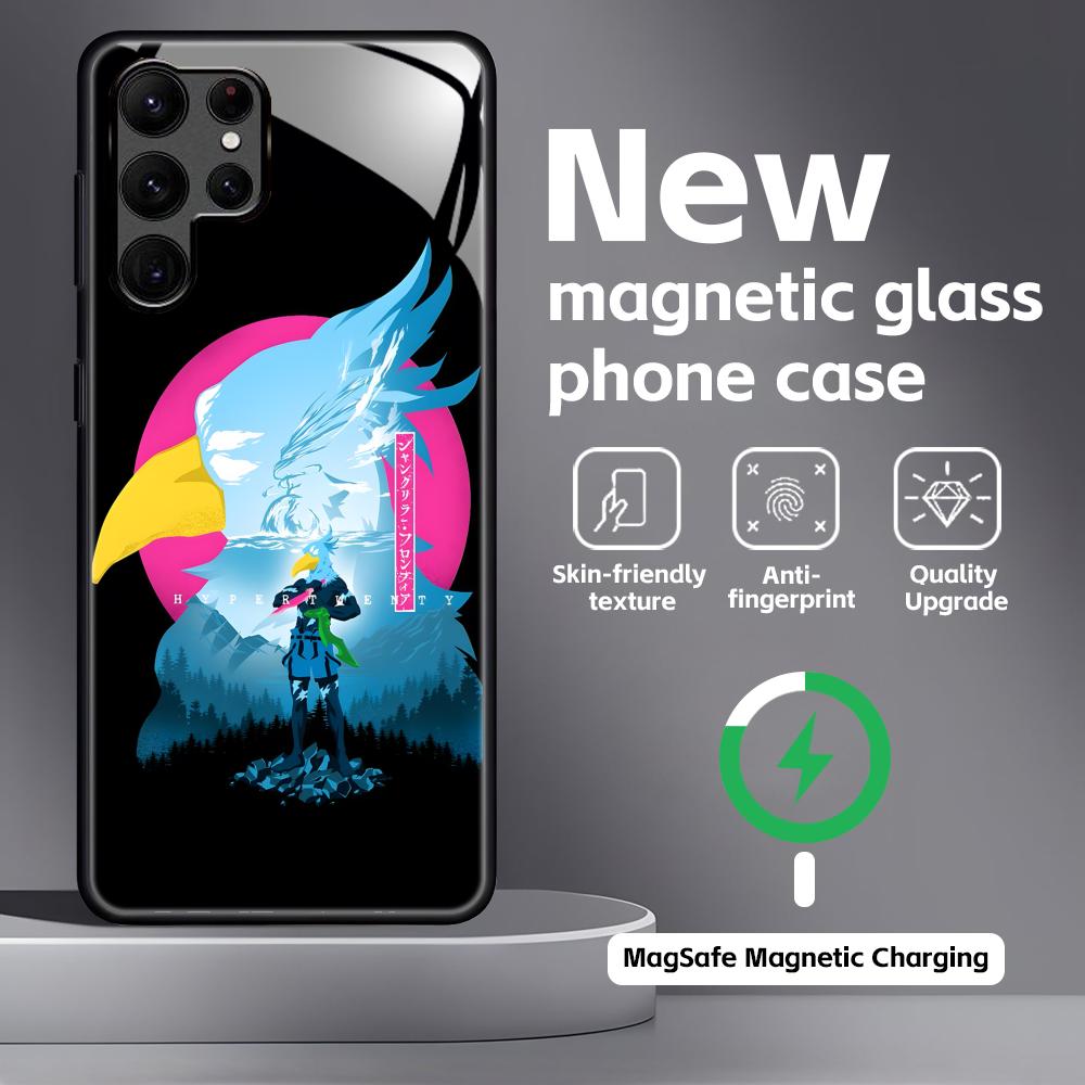 Shangri-La Frontier Phone Case For Samsung S26 S25 S24 S23 S22 S21 Plus Ultra Note20 Glass Magnetic Case