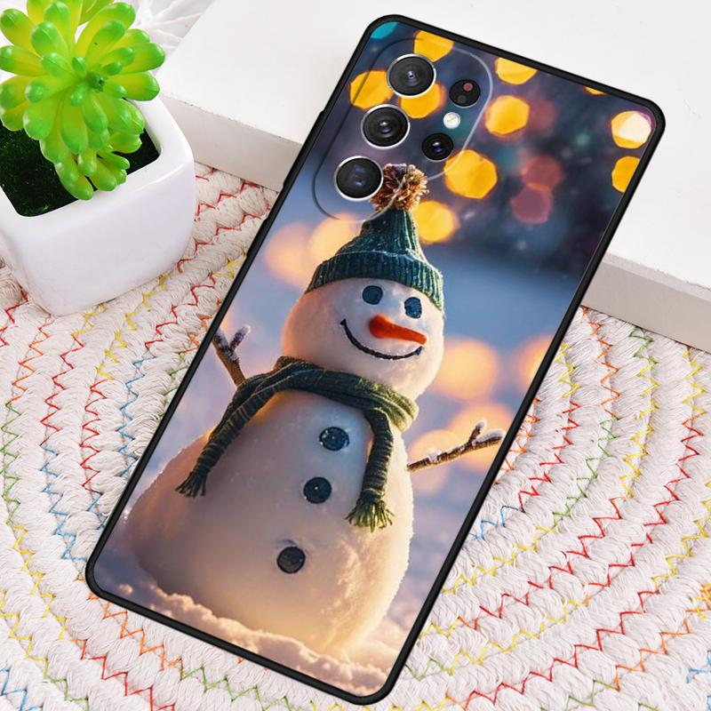 Christmas Snowman Phone Case for Samsung Galaxy note 10 pro S26 Ultra S23 S24 FE S25 S21 S22 PLUS shockproof Cove