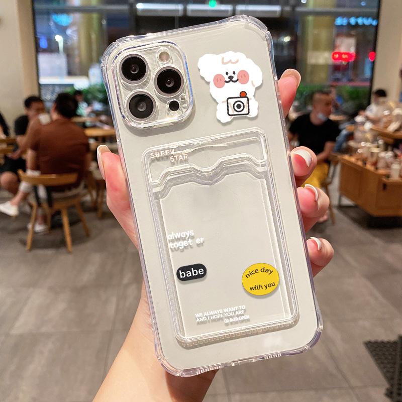 Card Holder Case For  Poco X6 Pro Cover Poco F6 X3 NFC X5 M5 M3 11 Lite 5G Ne 13T 12T 13 12X Redmi A3 A1 A2 Silicone Funda