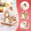 Lighted Gingerbread Christmas Village House with LED Lights Foam Fabric Table Centerpiece Ornament for Holiday Home Decorations