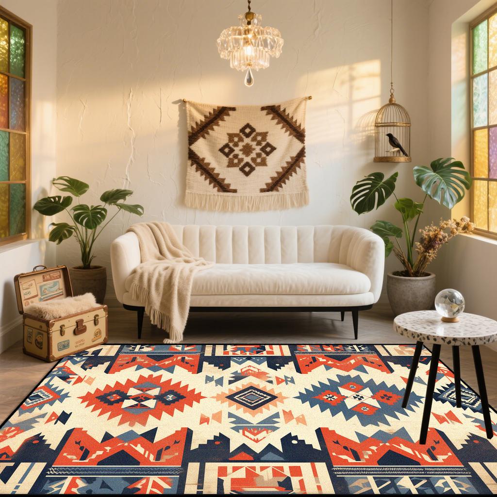 New Persian Carpet Large Rugs for Living Room Boho Decoration Easy Clean Washable Floor Mat Antiskid Sofa Bedroom Study