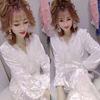 Women's Gold Velvet Pajama Set: Diamond Velvet Loose, Comfortable, and Stylish for Autumn and Winter
