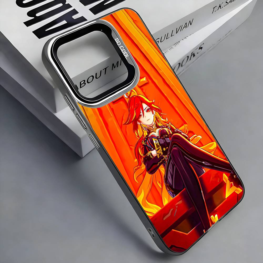 

M-Mavuika G-Genshin I-Impact Phone Case For iPhone 17,16,15,14,13,12,11 Plus,Pro Max,Colored Silver Phone Case iPhone17promax