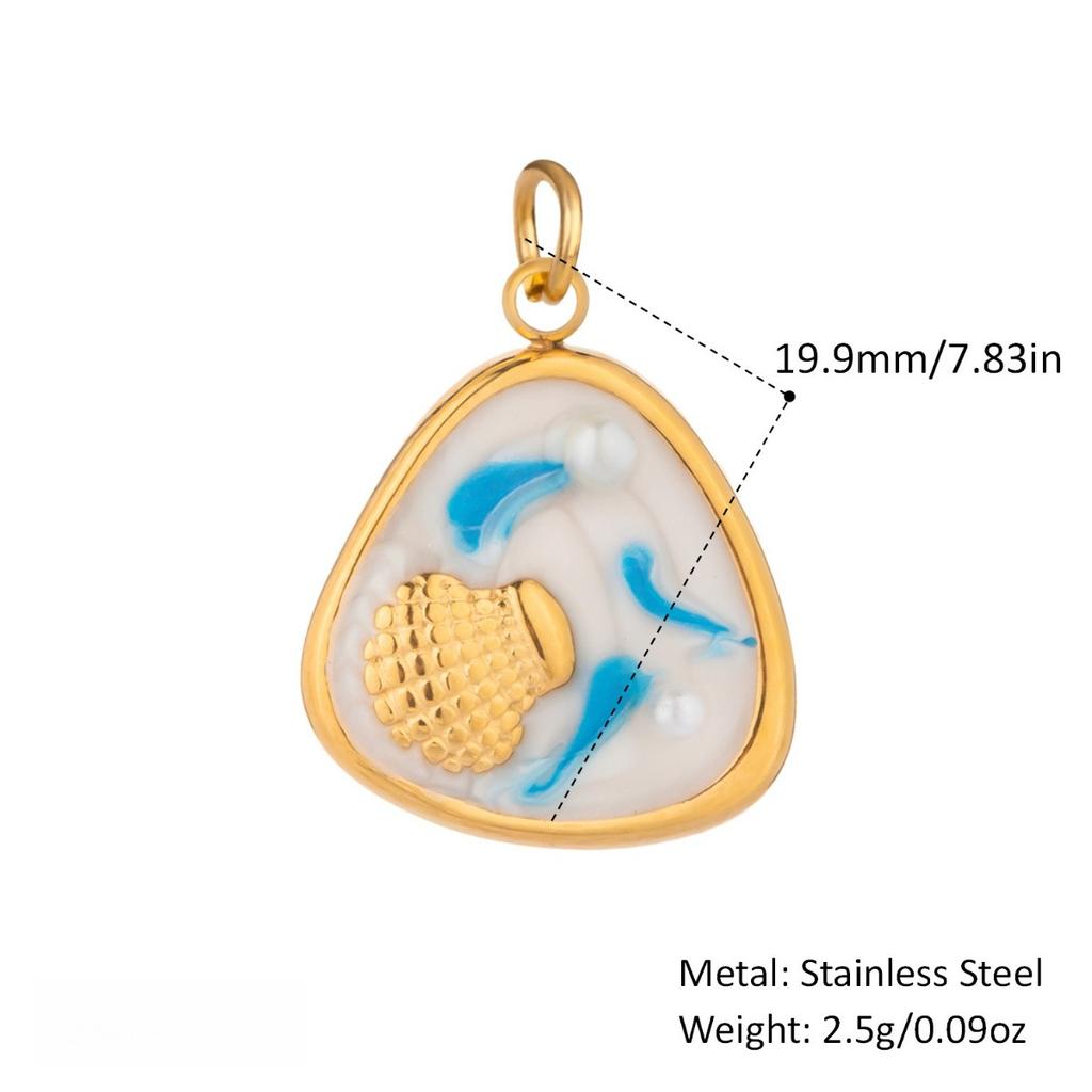  Ocean Style Hot Sale Small Animal DIY Pendant Accessories Waterproof Smooth Metal Handmade Polished Jewelry