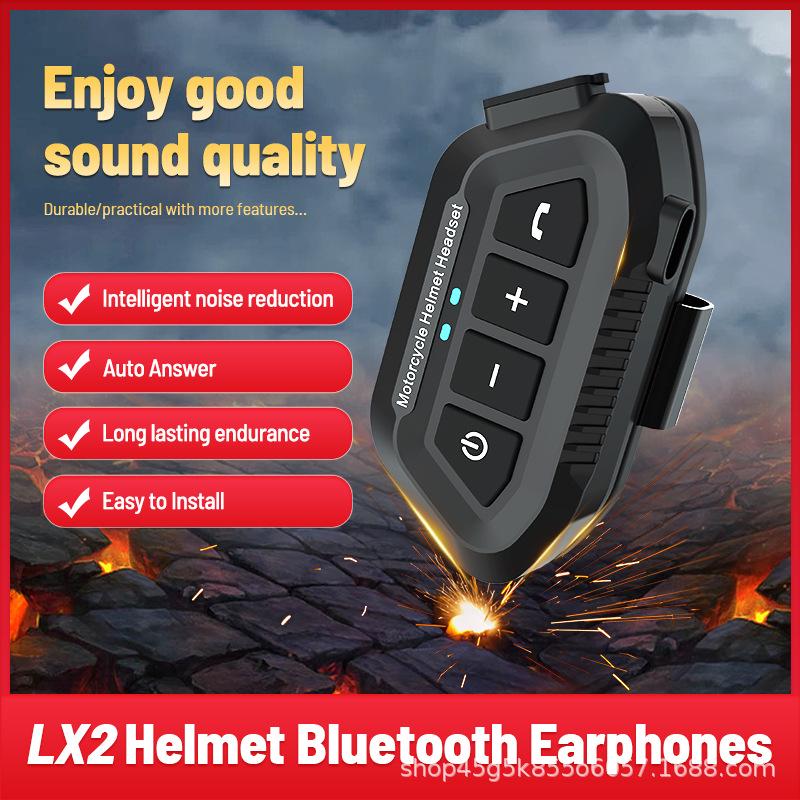 

Водонепроницаемая беспроводная гарнитура для шлема LX2 для мотоцикла Bluetooth 5.3