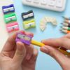 5/10/20pcs Mini Pencil Sharpener Colored Single Hole Rectangular Plastic for Elementary School Students Manual Turning TMZ
