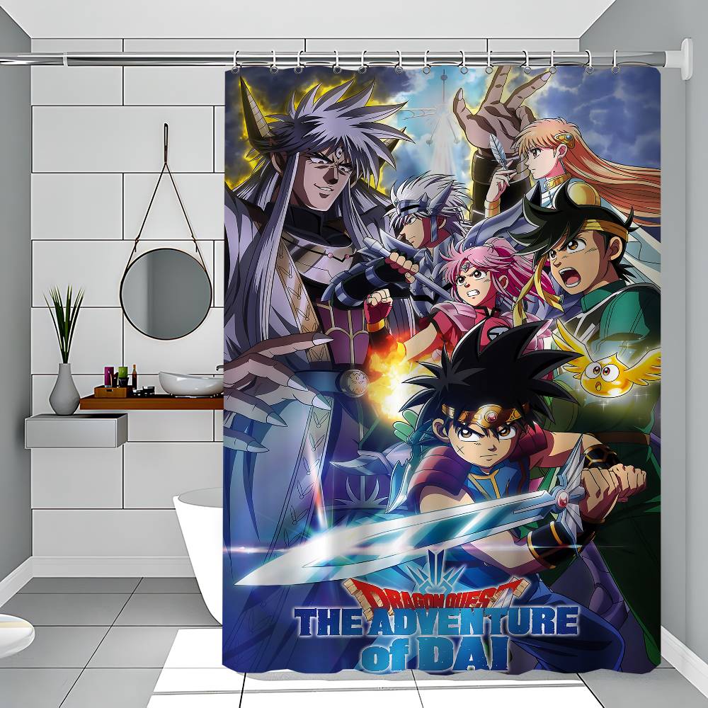 D-Dragon Quest 1 Piece Of 150X180Cm Printed Shower Curtain Partition Bathroom Waterproof And Mold Resistant