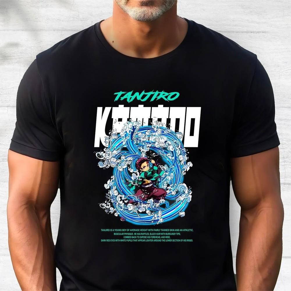 Tanjiro Kamado T-Shirt – Demon Slayer Kimetsu no Yaiba Anime Tee, Anime Fan Gift Unisex T-Shirt XXXXL