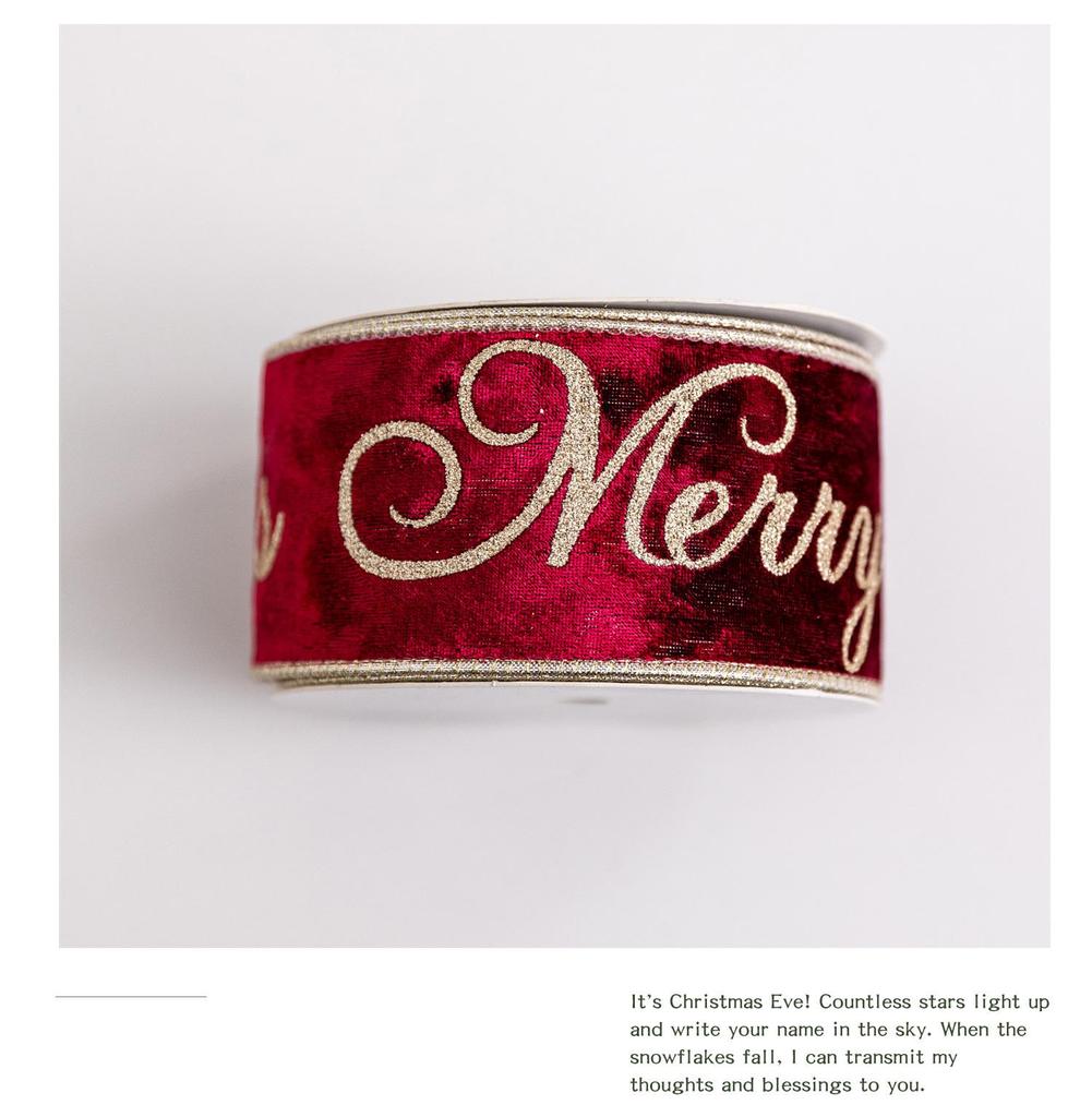 Red Velvet Ribbon Bow for Christmas Gift Box & Tree Decoration