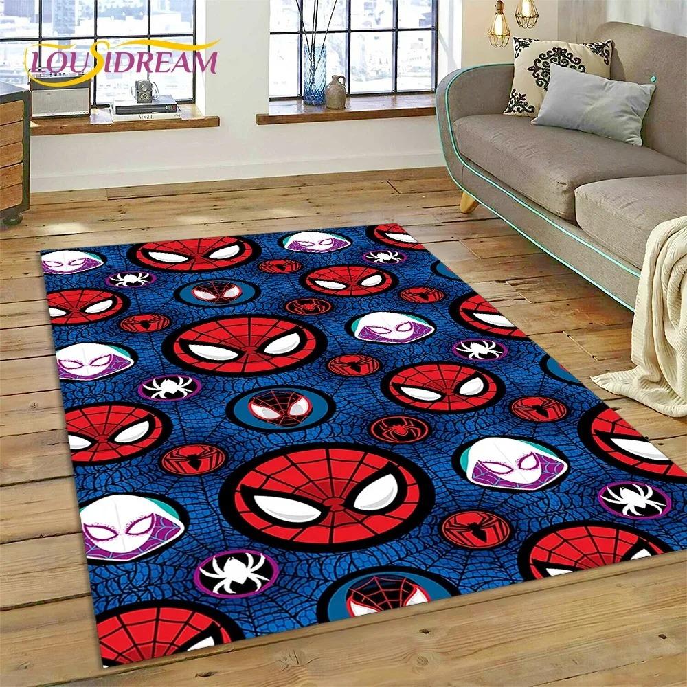 Spider Man Carpet Superhero Marvel Avengers Cartoon Rug Bedroom Living Room Sofa Kids Large Home Decor Entrance Floor Mat