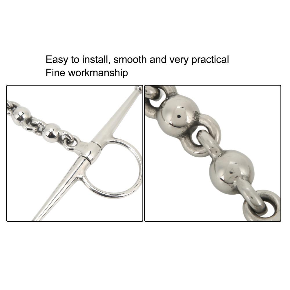 Ball Chain Design Horse Mouth Bit 135mm Length Horse Riding Bit Horse Riding Equipment  Riding Use