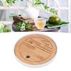 Bandeja de Té Redonda Simple Compacta China Kung Fu Madera Almacenamiento de Agua Drenaje Bandeja de Té para Oficina Trav
