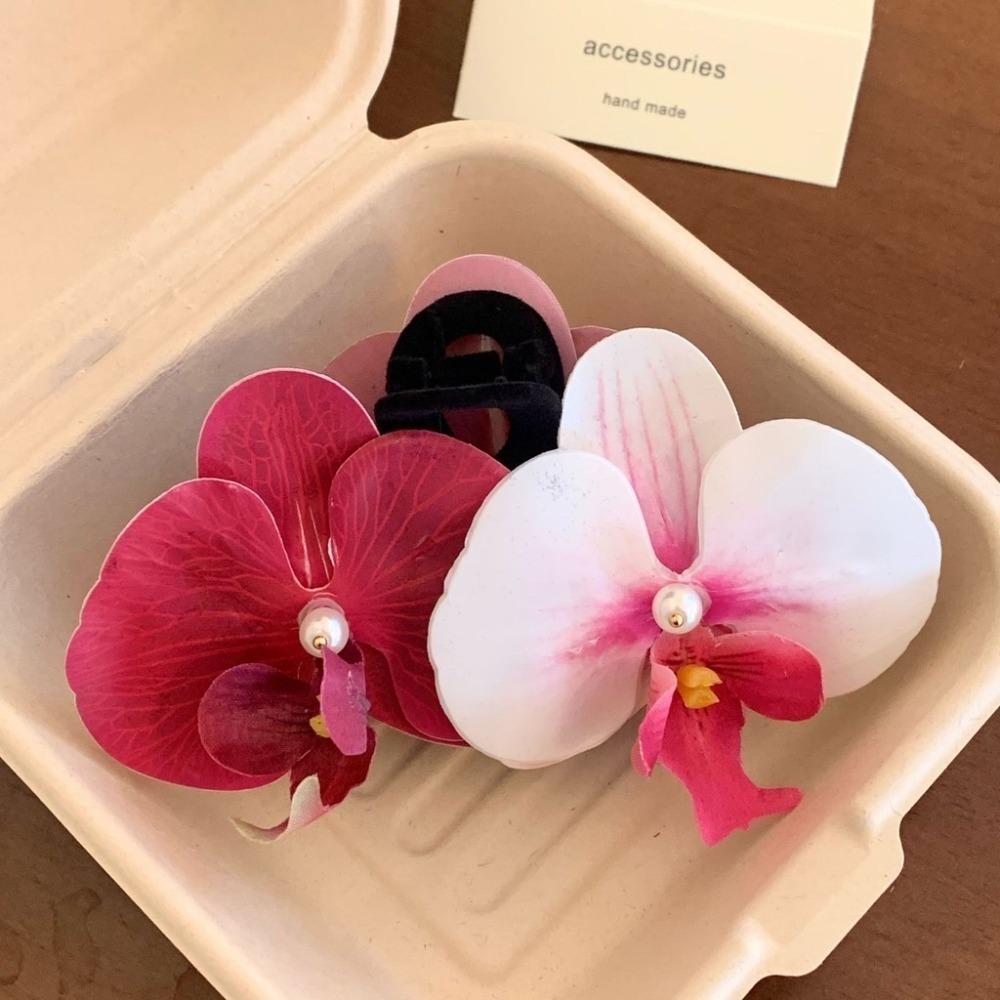 Super Fairy Orchid Hair Clip Purple Lily Flower Headwear New Hair Accessories  Woman