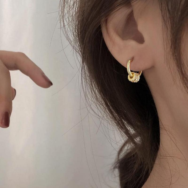 Korean Trendy Multi-Wear Diamond-Studded Dangle & Ear Cuff Earrings for Women