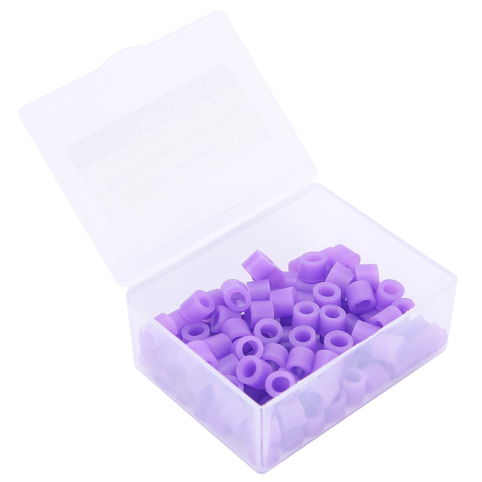 100 Stück Dental-Code-Ringe Kieferorthopädische Silikon-Zahnfarb-Code-Ringe Zubehör Zubehör Lila violett