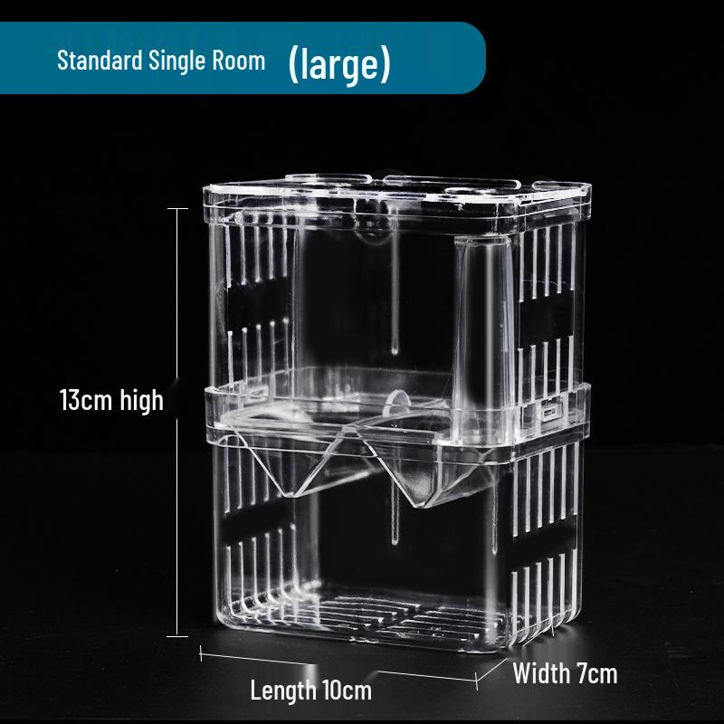Akryl Flytande Akvarium Isolering & Yngelkasse för Guppy och Yngel