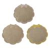 Placemat with Petal Shape And Bow Embroidery Table Mat Round Heat Insulation Non-Slip Oil Resistant Placemat for Dining Room