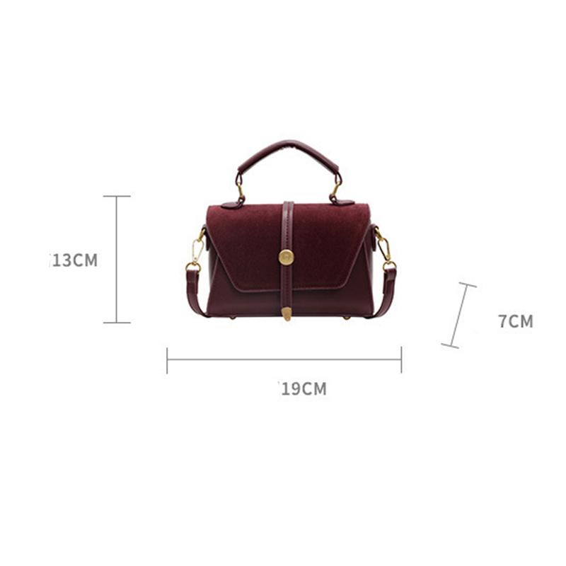 Frosted Texture Women's Handbag New Trend Retro Single Shoulder Bag High-End Small Square Crossbody Bag