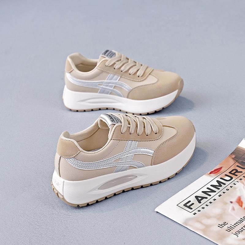 Ins Board Shoes Women's Korean Version of Dad Shoes Women's 2025 Autumn New Female Student Sports Shoes Little White Shoes KT-2692