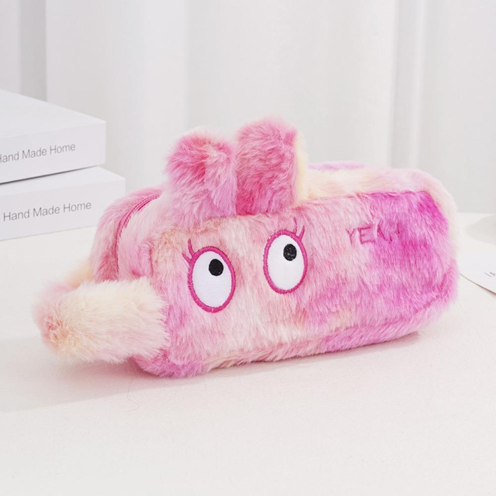 Large Capacity Plush Pencil Case Dirt-proof Cartoon Plush Pen Bag Cute Pencil Pouch  Stationery