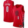 Jordan NBA Damian Lillard Trail Blazers 2022-23 Statement Edition Swingman Jersey Men Jersey Red DO9541-657